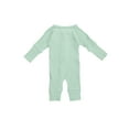 thumbnail image 3 of GXFC Newborn Baby Autumn Romper Infant Solid Color Long Sleeve  Long Pants Button Down Knitted Jumpsuit Kids One Piece 0-18M, 3 of 6