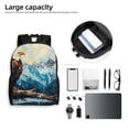 thumbnail image 6 of Fuzoiu Iceberg Bald Eagle Print Laptop Backpack,Work Business Backpacks, Large Capacity Nurse Bag College Bookbag for School, Waterproof Casual Daypack for Travel, 6 of 8