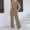 Khaki, variant on 2 Piece Sets For Women Summer Travel Vacation Outfits Workout Ruched Tops Wide Leg Pants Sets Shirt And Skirt Set for Women Formal Womens Party Dress Dressy Pant Suits Dress for Women 80s Jumpsuits