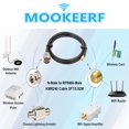 thumbnail image 5 of 15 ft Low Loss Coaxial Extension Cable 50 Ohm SMA Male to N Male Connector, MOOKEERF KMR240 N Male to SMA Male Cable for 3G/4G/5G/LTE/Ads-b/Ham/GPS/WiFi/RF Radio to Antenna or Surge Arrester Use, 5 of 9