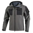thumbnail image 1 of Wyzesi Oversized Denim Jacket with Hood Men Men Mountaineering Wear Riding Jacket Outdoor Multifunctional Hardshell Jacket Christmas Sweater for Men, 1 of 3