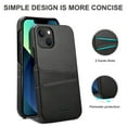 thumbnail image 2 of SaniMore Case for iPhone 15 Plus 6.7" 2023, Card Slots [Up to 2] Wear-resistant PU Leather Skin Shockproof PC Backplane Anti-fall Slim Lightweight Shell for iPhone 15 Plus, Black, 2 of 8