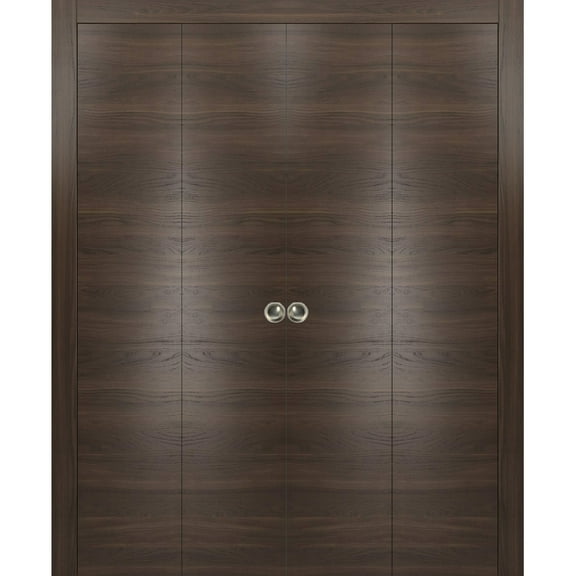 Sliding Closet Double Bi-fold Doors | Planum 0010 Chocolate Ash
