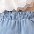 thumbnail image 5 of Siilsaa Girls Gymnastics Outfit Girls Summer T-Shirt and Shorts Set with Side Pockets White,9M, 5 of 7