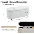 thumbnail image 5 of Guyou Storage Bench with Cushioned Seat, Faux Leather, Safety-Stop Hinge, 300 lb Limit, 5 of 7