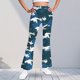 thumbnail image 1 of Pantalones largos con estampado de camuflaje para niñas, forro polar cálido, leggings casuales ligeramente acampanados, traje para niñas de 5 a 16 años., 1 of 4