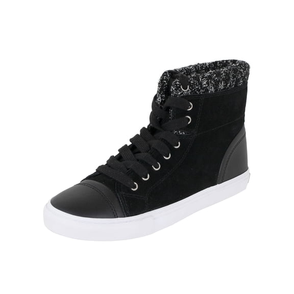 Isaac Mizrahi Live Womens M-Lily High Top Sneaker Shoe, Black Multi Suede, US 8