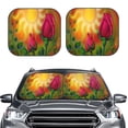 thumbnail image 2 of Xecao Rose Psychedelic for Foldable Car Sun Shades (2-Pack) offer sun protection with an easy-fold design for convenient windshield shading., 2 of 7