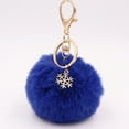 thumbnail image 6 of Naierhg Snowflake Fluffy Pompom Ball Key Chain Ring Holder Car Bag Ornament Keychain, 6 of 8