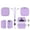 Purple, variant on Storage Bag for Takara Tomy punyrunzu Electronic Pets Game Console, Dustproof Shockproof Portable PU Carrying Case with Wrist Strap