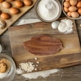 thumbnail image 7 of OULII Wooden Leaf Shaped Serving Tray Coffee Color for Elegant Dining, 7 of 7