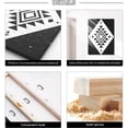 thumbnail image 5 of Aztec Wall Art Framed Canvas Aztec Wall Decor Black White Aztec Posters Prints Tribal Aztec Wall Art Geometric Abstract Wall Art Farmhouse Home Decor for Living Room Bathroom Decor 12x16 Inch, 5 of 7