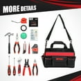thumbnail image 3 of DNA Motoring TOOLS-00207 Red 21 PCs Portable Tool Kit Household General Repair Combination Pliers Adjustable Wrench Set Hand Tool Canvas Bag, 3 of 7