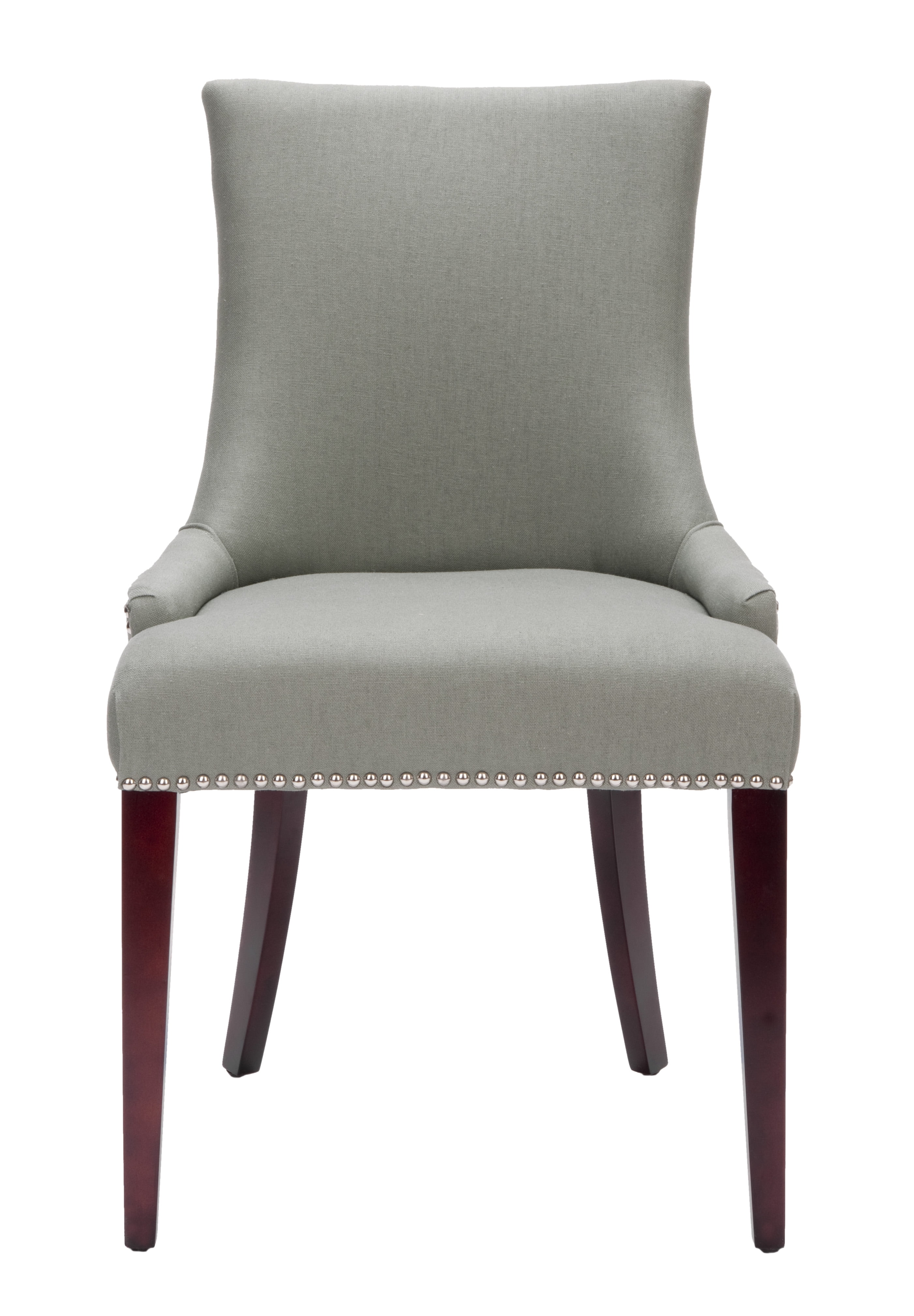 SAFAVIEH Becca 19" H Transitional Glam Upholstered Dining Chair, Sea Mist