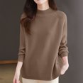 thumbnail image 2 of Chaqueta corta,Blusa informal de punto con cuello redondo para mujer, manga larga con botones laterales, poliéster, largo regular, para uso en casa y en la oficina, sopatenor, 2 of 8