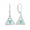 Green, variant on Sterling Silver Celtic Knot Leverback Earring Created Blue Heart Opal Dangle Drop Earrings Triangle Trinity Knot Women Jewelry