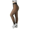 thumbnail image 4 of MSJUHEG Fishnet Tights,Tights,Warm Pantyhose,Fleece Lined Tights Women,Stockings,Thin Through Stockings 320g Large Bottoming Stockings Meat Size Tights Black 2 One Size, 4 of 9