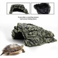 thumbnail image 2 of Refugio para lagartos, tortuga, pez anfibio, plataforma para rociar tortugas, cueva de resina para reptiles, decoración de lagartos pequeños, adorno para acuario (mediano), 2 of 4