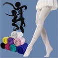 thumbnail image 2 of Calcetines de baile de terciopelo fino para niñas, medias grandes de ballet para primavera y verano, medias blancas, 2 of 6
