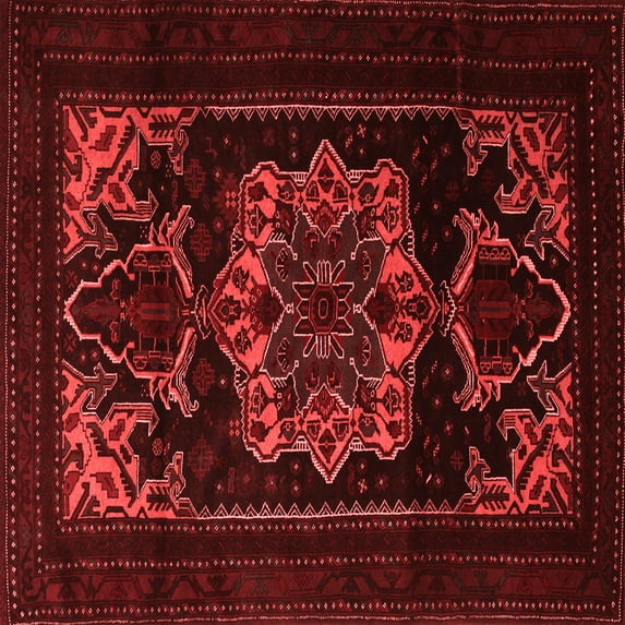 Ahgly Company Indoor Square Persian Red Traditional Area Rugs, 6' Square