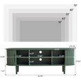 thumbnail image 3 of Weselon TV Stand, Media Console Table with Sliding Door and Storage Compartment, Modern Entertainment Center with Storage for Living Room, Bedroom, Home Office (Green), 3 of 8