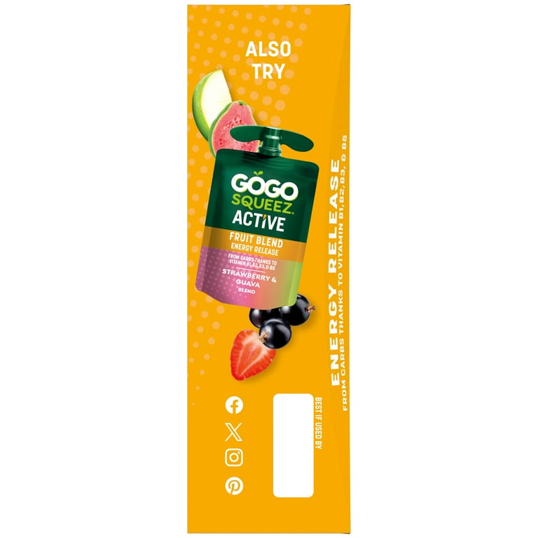 voopoo drag 2 battery cover GoGo squeeZ Active Energy No Sugar Added Tropical Fruit Blend Pouches, 3.9  oz (4 Pack)