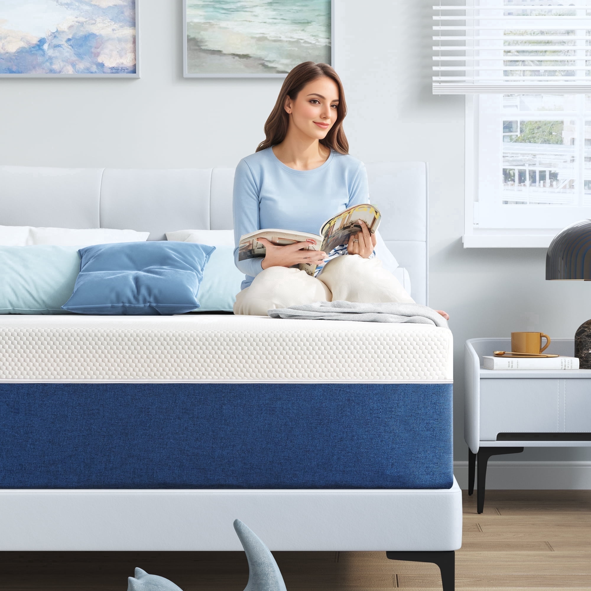King Size Mattress, GELBIY 12" Medium Gel Memory Foam Mattress in a Box for Adult, Pressure Relief