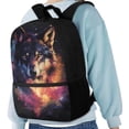 thumbnail image 3 of Uorisanigo Starry Wolf Kids Children School Backpack 17 inch Durable Breathable School Bag Backpack for Girls Boys Primary Elementary Multifunctional Storage Daypack, 3 of 6