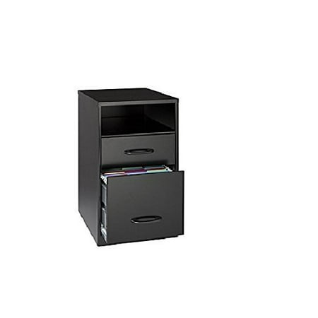 Office Designs Black 18505 Steel 2 Drawer File Cabinet With Shelf