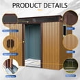 thumbnail image 7 of CarButler 8x6ft Metal Outdoor Storage Shed with Window and Transparent plate,Lockable Sliding Doors for Garden Backyard Patio Coffee, 7 of 7