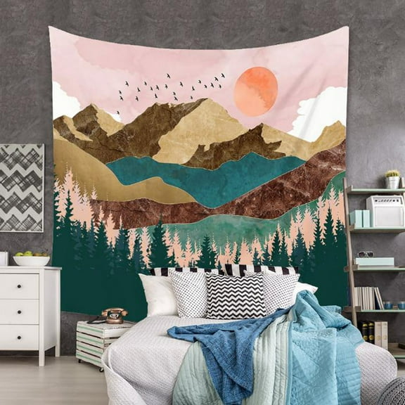 WEXIA Tapestry Mountain Wall Art Bohemian Tapestries Living Room Bedroom Background Hanging Home Decor 59"x79"