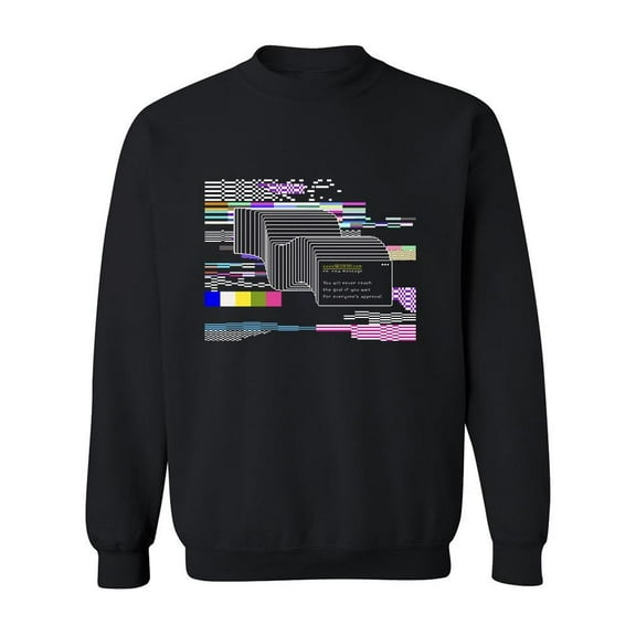 Glitched Tabs Sweatshirt Men -Image by Shutterstock, Male Medium