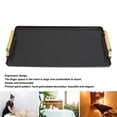 thumbnail image 4 of Rectangular Dual Handle Tray with Stable Bottom,  Surfaces, Ergonomic Design for Displaying Beauty Products, Multifunctional Tray, Spiral Pattern, Golden Accents, 4 of 8