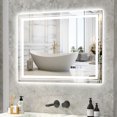 thumbnail image 3 of Costway 32" x 24" Defogging LED Bathroom Mirror Shatter-Proof Vanity Mirror 3 Colors, 3 of 10