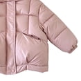 thumbnail image 5 of Jalioing Girls Winter Coat Fashion Plain Long Sleeve Zip Up Puffer Jacket Toddler Kids Thermal Thick Outerwear with Pocket, 5 of 7
