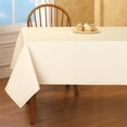 thumbnail image 2 of Collections Etc Basic Rectangular Tablecloth Table Linens Ivory, 2 of 2