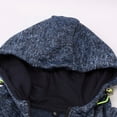 thumbnail image 6 of Casual Jackets for Men 2025 Fall Winter Jacquard Long Sleeve Zip Up Hooded Jacket with Pockets Outerwear Coat Hoodie, 6 of 8