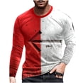 thumbnail image 2 of EQWLJWE T-Shirts for Men Men Long Sleeve Printing Round Neck Pullover T Shirt Blouse, 2 of 3