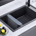 thumbnail image 5 of Bligli Silicone Sink Divider Mat - 12.8x7.8 inch Non-Slip Kitchen Organizer, Dish & Glassware Protector for Double Basins, Scratch & Stain Resistant, Durable & Flexible (Grey), 5 of 9
