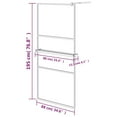 thumbnail image 2 of vidaXL Walk-in Shower Wall with Shelf Black 35.4"x76.8" ESG Glass&Aluminum, 2 of 9