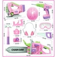 thumbnail image 6 of Exercise N Play Kids Tool Set with Electric Toy Drill Chainsaw Jigsaw Toy Tools for Kids Girl (Pink), 6 of 8