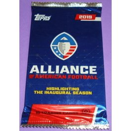 Topps 2019 Alliance Of American Football Hobby Box - Factory Sealed, 2 Packs Of AAF Trading Cards