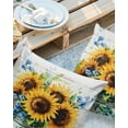 thumbnail image 3 of Outdoor Waterproof Pillow Covers Pack of 2, Summer Flower Country Sunflower Wooden Board Decorative Throw Pillowcases Cushion Covers for Garden Patio Tent Sofa Couch, 26x26 inch, 3 of 8