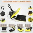 thumbnail image 5 of Adnoom Heat Press 15x15 with Slide Out Design, High Pressure Pressing Machine Heating Fast and Evenly,Sublimation Printer for T-shirt,Heat Transfer Projects,Yellow, 5 of 8