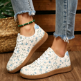 thumbnail image 6 of Willtoo Womens Floral Print Sneakers Casual Lace‑Up Retro Trainer Shoes Lightweight Fashion Flats for Daily Outings, 6 of 6