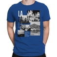 thumbnail image 2 of LA Los Angeles Cityscape Men's Royal Blue T-shirt, 2 of 3