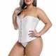 thumbnail image 1 of Mimigo Women's Bustier Corset Top Sexy Lingerie Sets Black Satin Waist Cincher, 1 of 3