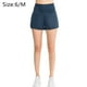 thumbnail image 2 of Pantalones cortos para correr para mujer, para entrenamiento, atletismo, gimnasio, yoga, con bolsillos para teléfono, azul, 6/M,:;:;, 2 of 7