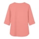 thumbnail image 5 of Mujeres 3/4 Manga de Verano Tops V Cuello Botonado Color Sólido Blusa, Camisetas Casuales de las Mujeres Suelto Ajuste Suave Respirable Primavera de Uso Diario, 5 of 9