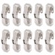 thumbnail image 4 of 10 unids gabinete bisagras sin taladrado orificio en forma de puente de puertas puertas bisagras para muebles suministros puerta bisagra, 4 of 6